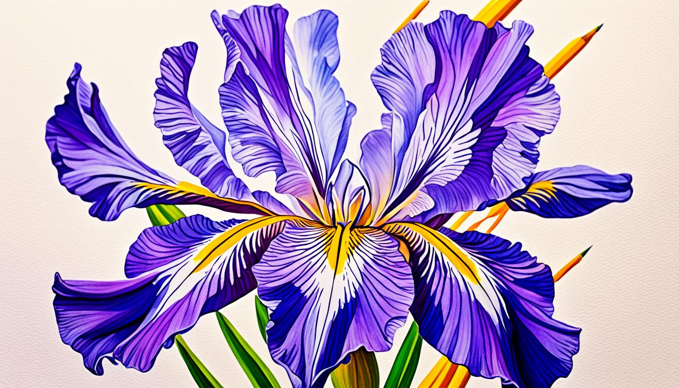 Farbenprächtige Iris-Blüte