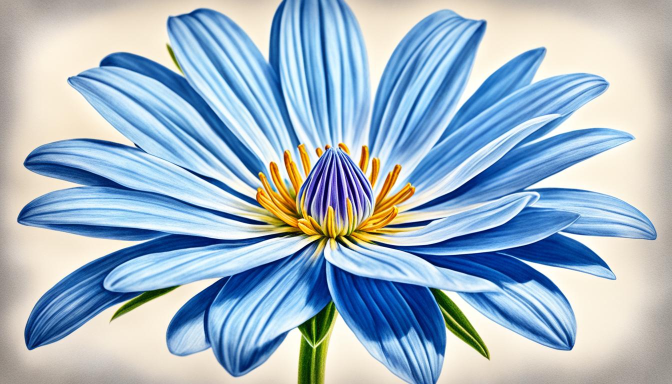 Prachtvolle Blüte der Bartblume