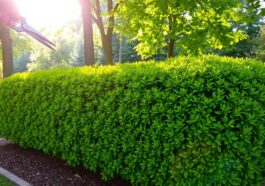 Heckenschnitt im Garten