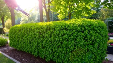 Heckenschnitt im Garten