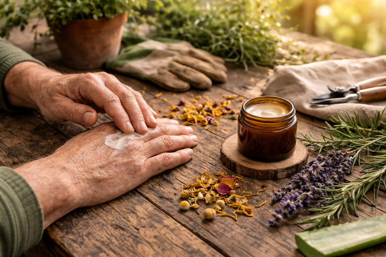 Gärtnerhände schützen: Natürliche Pflege für strapazierte Haut nach der Gartenarbeit